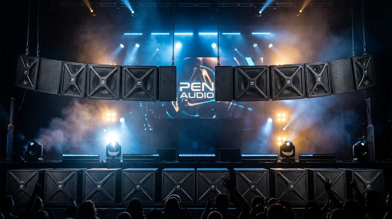 A Penn Audio loudspeaker system in a live venue
