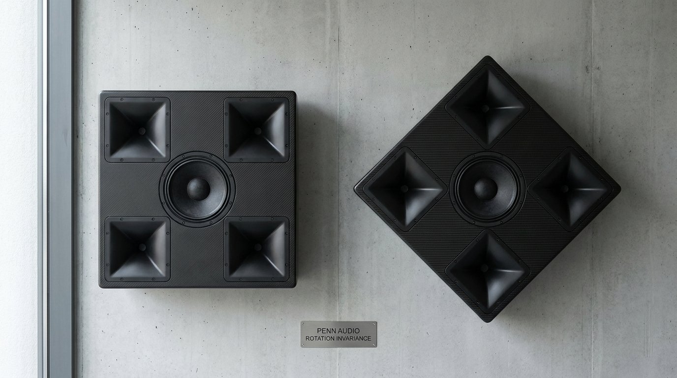 A Unibody cabinet shown rigged in multiple orientations